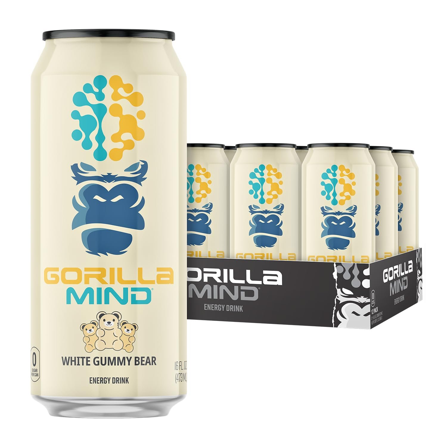 White Gummy Energy Drink by Gorilla Mind